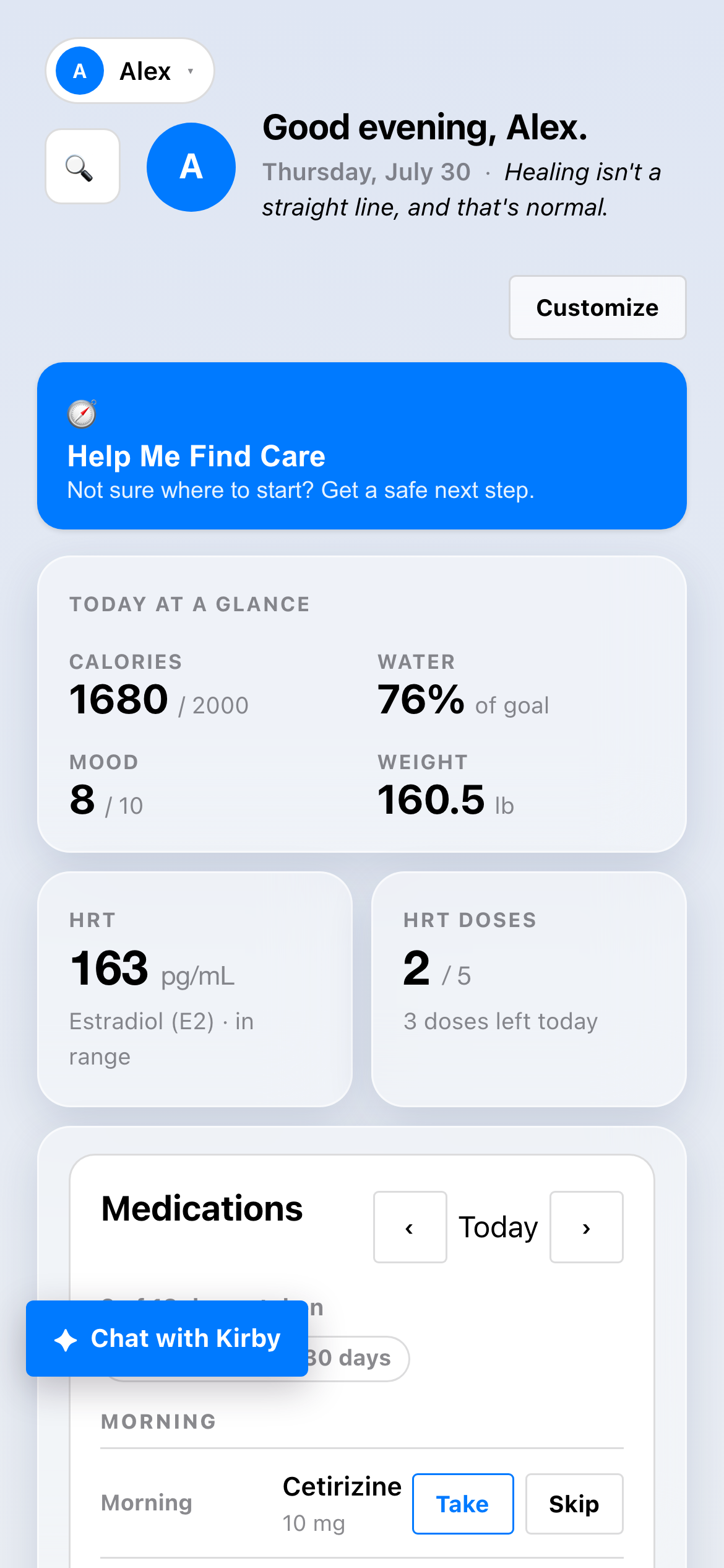 RecordKeeper home on iPhone